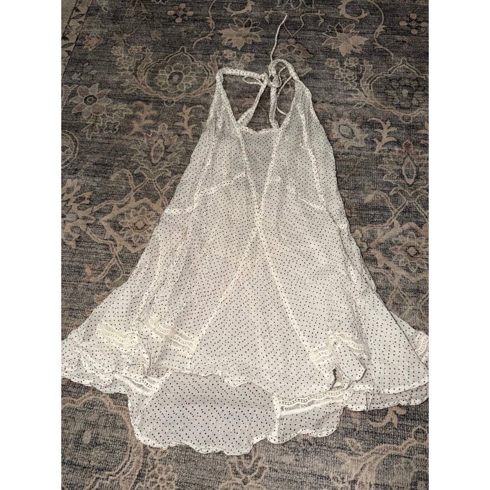 Intimately Free People Sheer Polka Dot Ruffled Tank Top